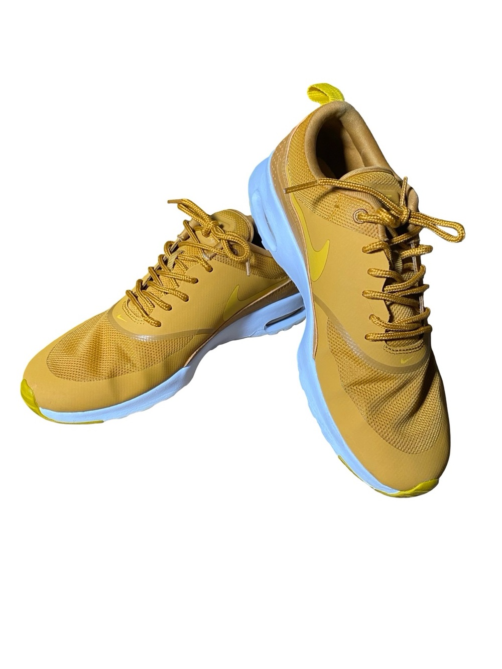 Nike Mustard Yellow and white athletic Running Sneakers‎ size 9